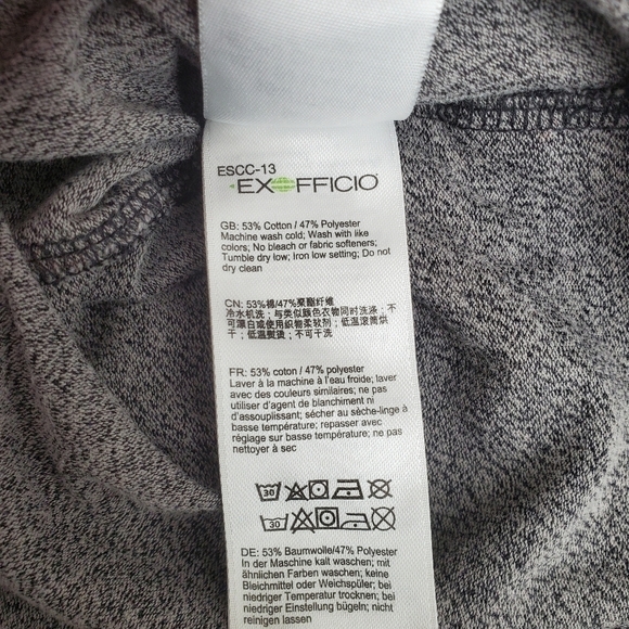 Exofficio Quarter Zip Pullover Sweater Gray Men's Medium - Picture 9 of 9